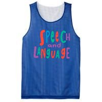 Cute Slp Speech Therapist Speech Language Pathology Therapy Gift Mesh Reversible Basketball Jersey Tank