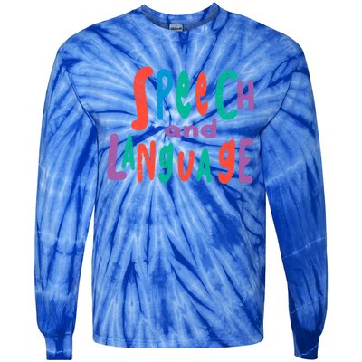 Cute Slp Speech Therapist Speech Language Pathology Therapy Gift Tie-Dye Long Sleeve Shirt