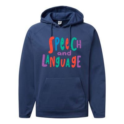 Cute Slp Speech Therapist Speech Language Pathology Therapy Gift Performance Fleece Hoodie