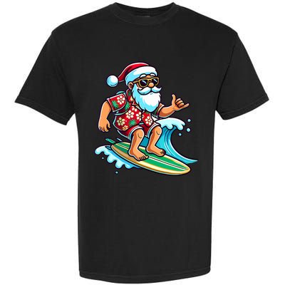 Cool Surfing Santa Christmas In July Summer Beach Party Garment-Dyed Heavyweight T-Shirt