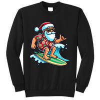 Cool Surfing Santa Christmas In July Summer Beach Party Sweatshirt