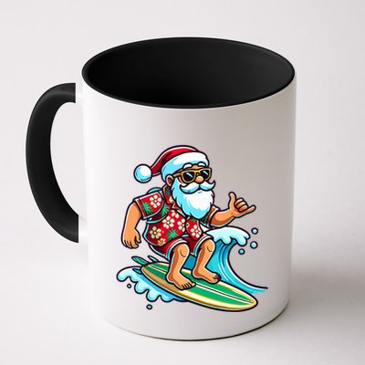 Cool Surfing Santa Christmas In July Summer Beach Party Mug