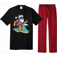 Cool Surfing Santa Christmas In July Summer Beach Party Pajama Set