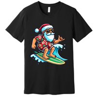 Cool Surfing Santa Christmas In July Summer Beach Party Premium T-Shirt