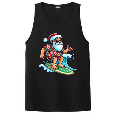 Cool Surfing Santa Christmas In July Summer Beach Party PosiCharge Competitor Tank