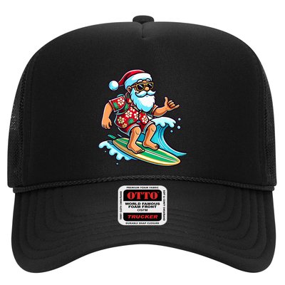 Cool Surfing Santa Christmas In July Summer Beach Party Trucker Hat