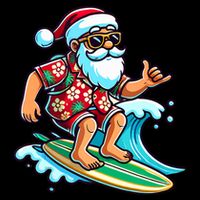Cool Surfing Santa Christmas In July Summer Beach Party Zip Tote Bag