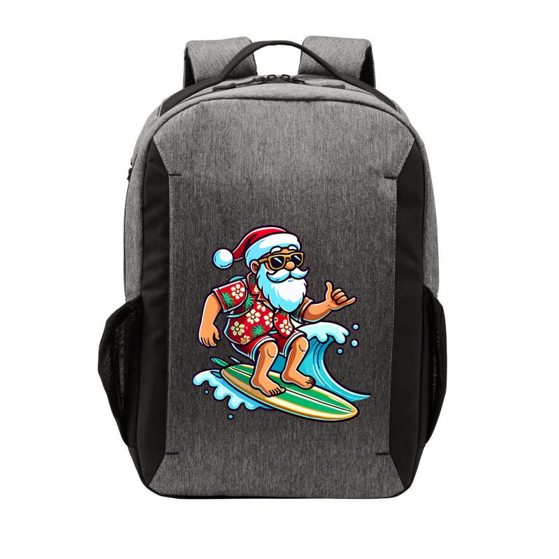 Cool Surfing Santa Christmas In July Summer Beach Party Vector Backpack