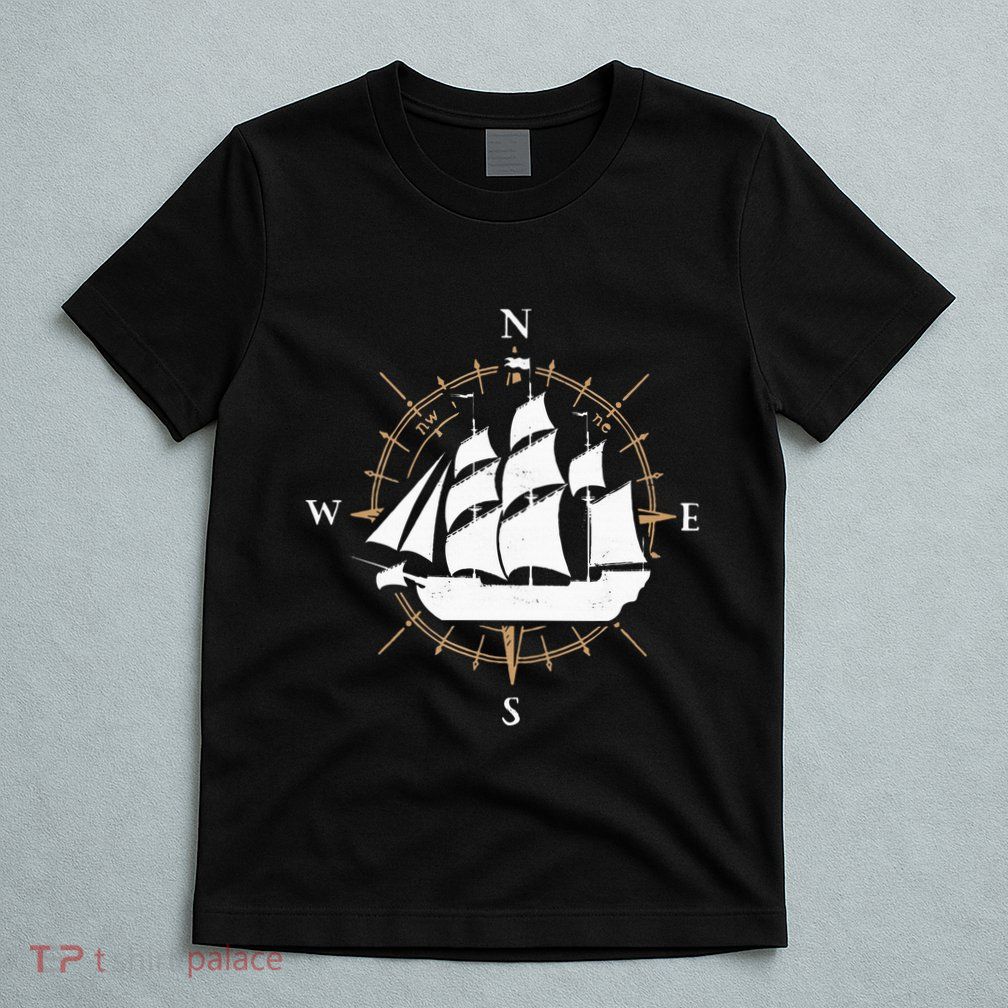 Compass Sailing Ship Boat Sailor Nautic T-Shirt