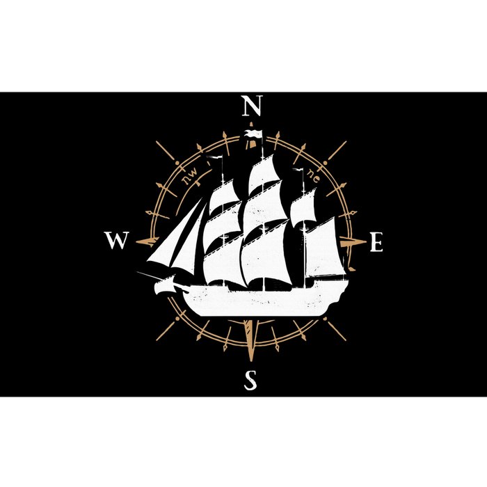 Compass Sailing Ship Boat Sailor Nautic Bumper Sticker