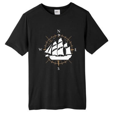 Compass Sailing Ship Boat Sailor Nautic Tall Fusion ChromaSoft Performance T-Shirt