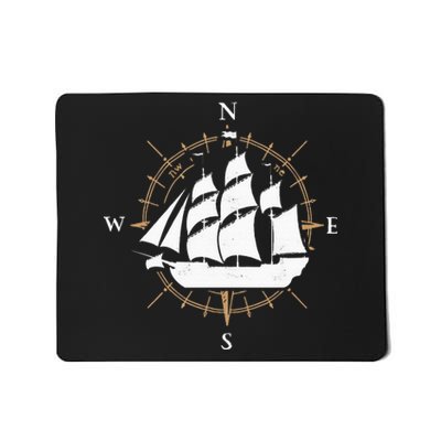 Compass Sailing Ship Boat Sailor Nautic Mousepad