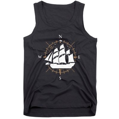 Compass Sailing Ship Boat Sailor Nautic Tank Top