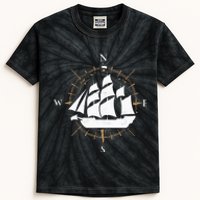 Compass Sailing Ship Boat Sailor Nautic Kids Tie-Dye T-Shirt