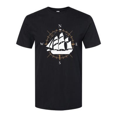 Compass Sailing Ship Boat Sailor Nautic Softstyle CVC T-Shirt