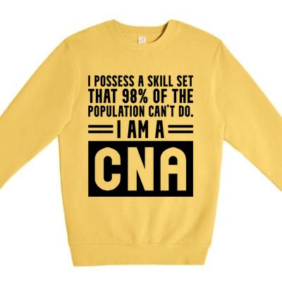 Cna Skill Set Certified Nursing Assistant Gift Premium Crewneck Sweatshirt