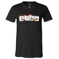 Christmas Santa Special Education Funny Sped Teacher Xmas V-Neck T-Shirt