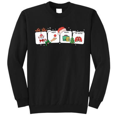 Christmas Santa Special Education Funny Sped Teacher Xmas Tall Sweatshirt