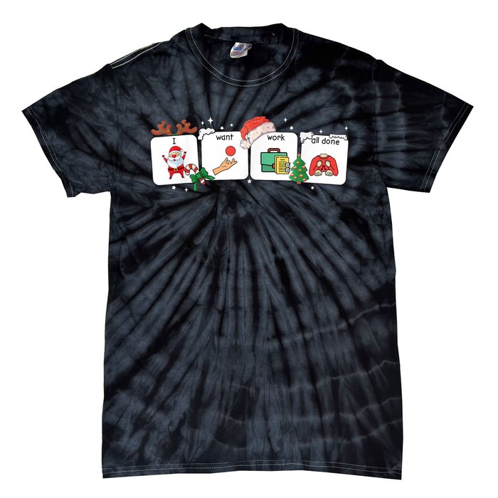 Christmas Santa Special Education Funny Sped Teacher Xmas Tie-Dye T-Shirt