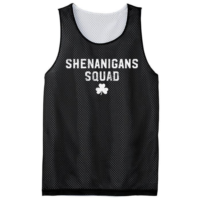 Cute Shenanigans Squad Funny Shamrock St Patricks Day  Mesh Reversible Basketball Jersey Tank