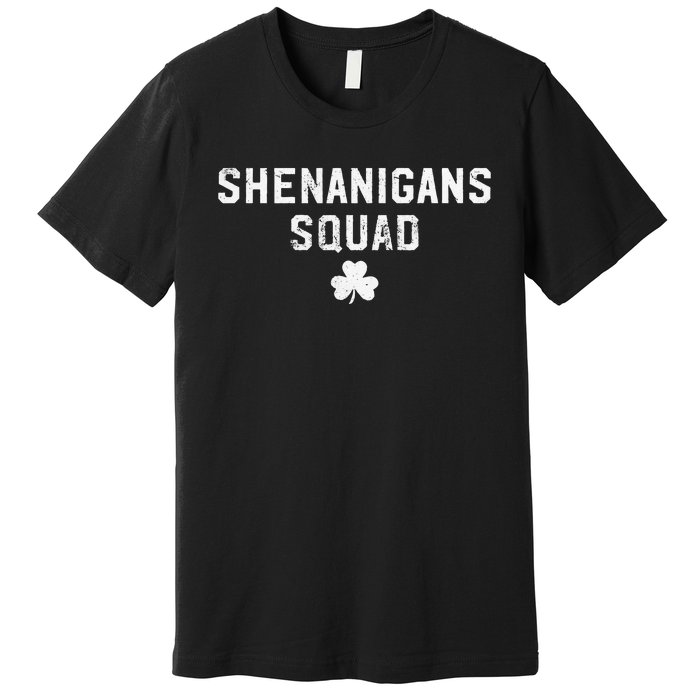 Cute Shenanigans Squad Funny Shamrock St Patricks Day  Premium T-Shirt