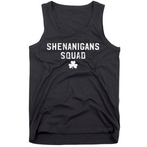 Cute Shenanigans Squad Funny Shamrock St Patricks Day  Tank Top