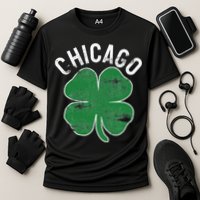 Chicago Shamrock St. Patrick's Day Saint Paddy's Irish Cooling Performance Crew T-Shirt