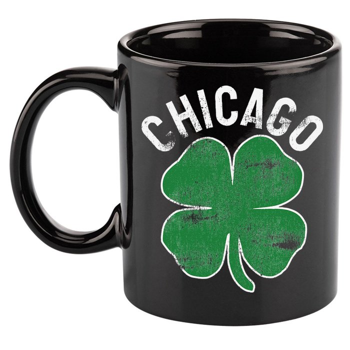 Chicago Shamrock St. Patrick's Day Saint Paddy's Irish 11oz C Handle Ceramic Mug