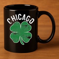Chicago Shamrock St. Patrick's Day Saint Paddy's Irish 11oz C Handle Ceramic Mug