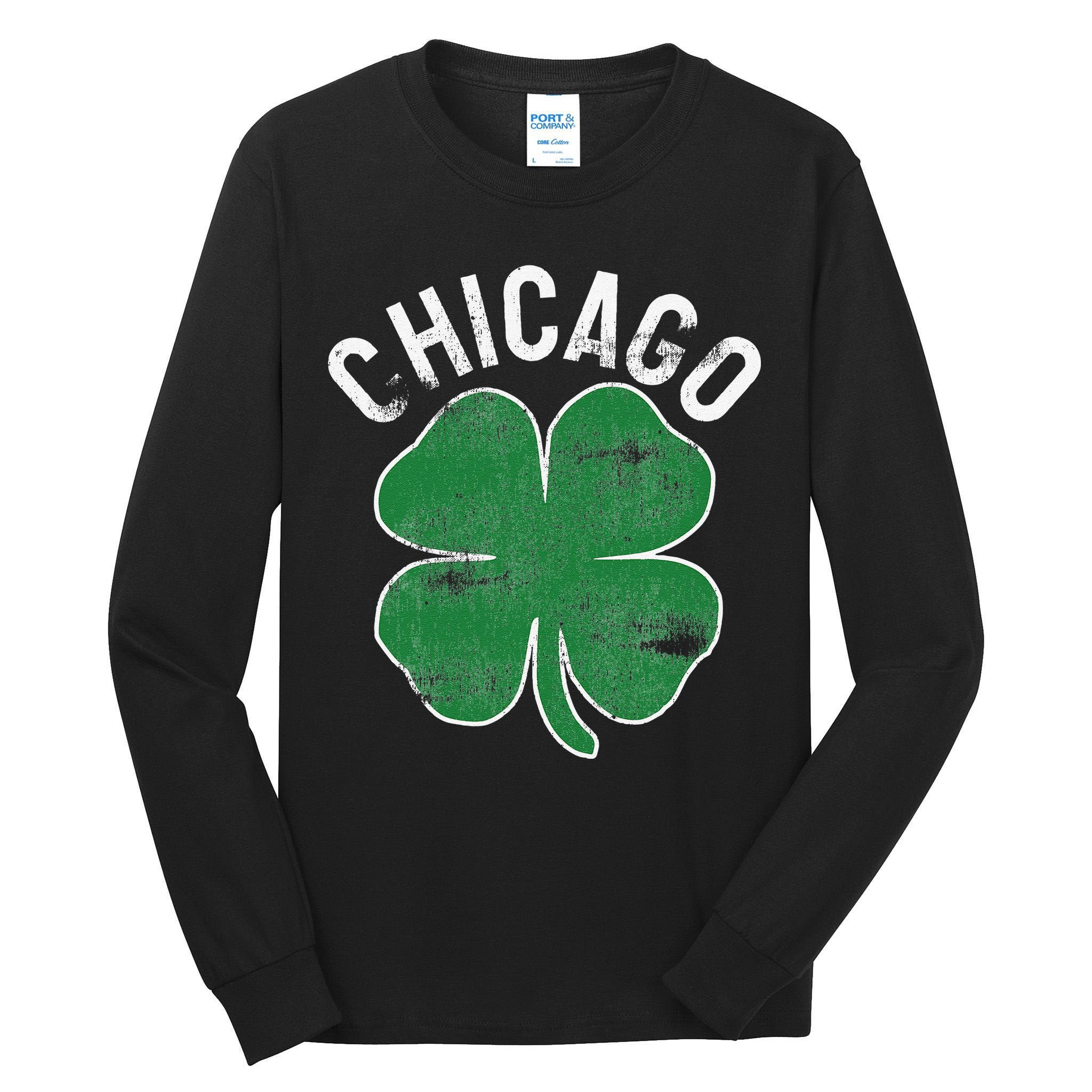 Chicago Shamrock St. Patrick's Day Saint Paddy's Irish Tall Long Sleeve T-Shirt