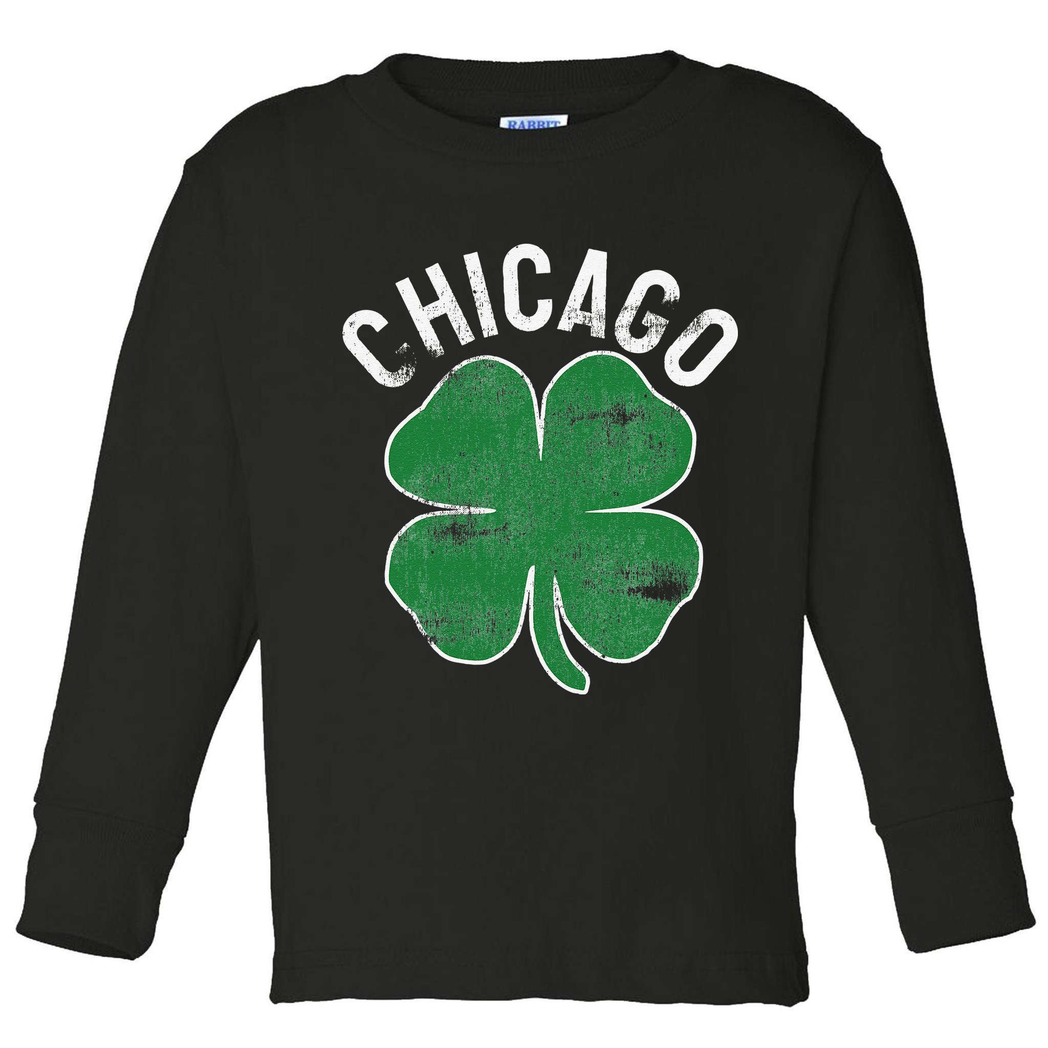Chicago Shamrock St. Patrick's Day Saint Paddy's Irish Toddler Long Sleeve Shirt