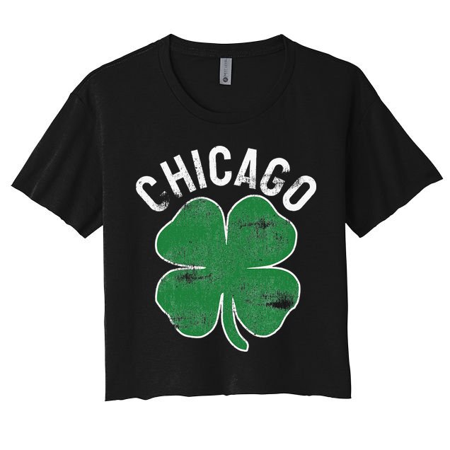 Chicago Shamrock St. Patrick's Day Saint Paddy's Irish Crop Top