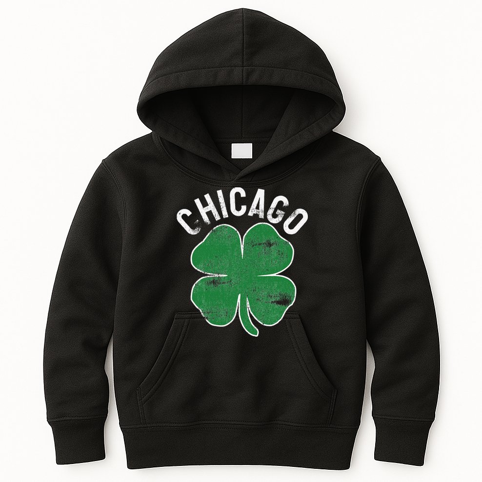 Chicago Shamrock St. Patrick's Day Saint Paddy's Irish Kids Hoodie