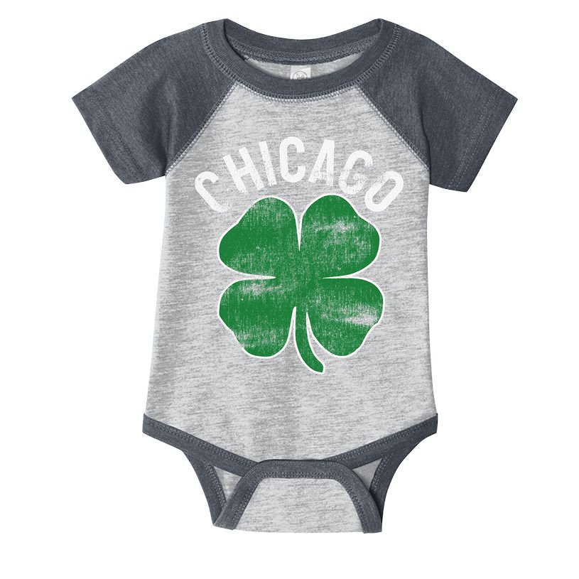 Chicago Shamrock St. Patrick's Day Saint Paddy's Irish Infant Baby Jersey Bodysuit