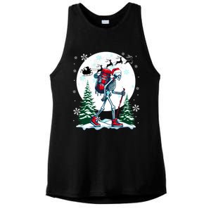 Christmas Santa Skeletons Costume Hiking Lover Family Gift Ladies PosiCharge Tri-Blend Wicking Tank