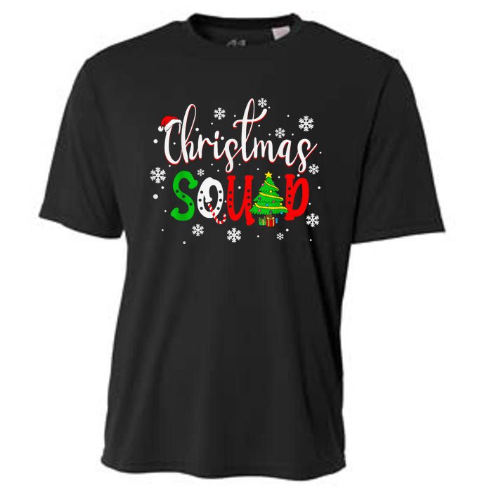 Christmas Squad Santa Claus Hat Family Matching Pajamas Cooling Performance Crew T-Shirt