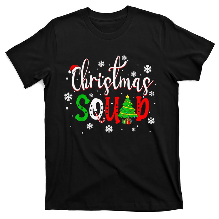 Christmas Squad Santa Claus Hat Family Matching Pajamas T-Shirt