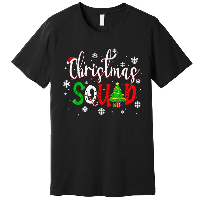 Christmas Squad Santa Claus Hat Family Matching Pajamas Premium T-Shirt