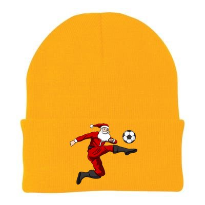 Christmas Soccer Santa Claus Kicking Ball Sport Player Xmas Gift Knit Cap Winter Beanie