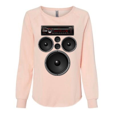 Car Stereo Speakers System Audio Halloween Costume Womens California Wash Sweatshirt