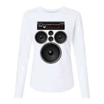 Car Stereo Speakers System Audio Halloween Costume Womens Cotton Relaxed Long Sleeve T-Shirt