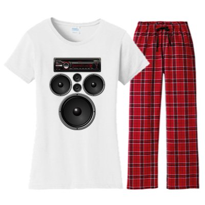 Car Stereo Speakers System Audio Halloween Costume Women's Flannel Pajama Set