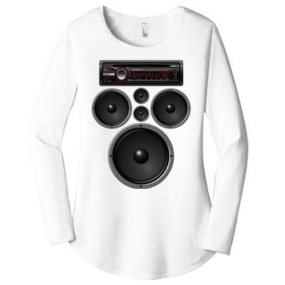 Car Stereo Speakers System Audio Halloween Costume Women's Perfect Tri Tunic Long Sleeve Shirt