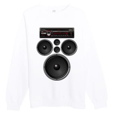 Car Stereo Speakers System Audio Halloween Costume Premium Crewneck Sweatshirt