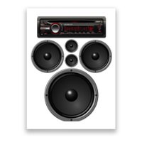 Car Stereo Speakers System Audio Halloween Costume Poster