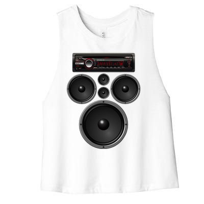 Car Stereo Speakers System Audio Halloween Costume Women's Racerback Cropped Tank