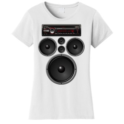 Car Stereo Speakers System Audio Halloween Costume Women's T-Shirt