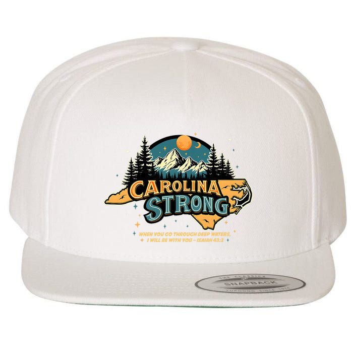 Carolina Strong Support & Pray For Carolina Strong Nc State Wool Snapback Cap
