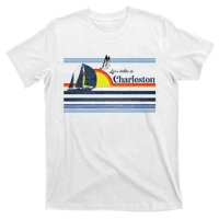 Charleston Sc South Carolina Gift Beach Retro Vintage Sunset T-Shirt