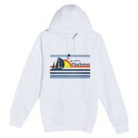 Charleston Sc South Carolina Gift Beach Retro Vintage Sunset Premium Pullover Hoodie